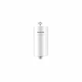 Philips Water Filtro de ducha en línea + 1 cartucho de repuesto, reduce el CLORO hasta un 99%, compatible con todas las mangueras y grifos estándar, capacidad de filtración 50 000 L por filtro