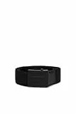 Diesel D Logo B-PLAKUE Belt Cinturón, Black/Matt Black, 85 Unisex Adultos
