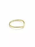 SINGULARU - Anillo Peak. Plata de Ley 925 con Acabado Baño de Oro de 18 Kt. Joyas para Mujer. Talla 10