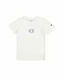 Champion Legacy Boy - Graphic Crewneck T-Shirt with Large Logo, Camiseta Niños, White (WW001),
