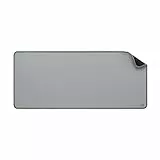 Logitech Desk Mat - Studio Series, Multifuncional, Alfombrilla de Ratón Grande, Protector de Escritorio, Base Antideslizante, Resiste Salpicaduras - Gris