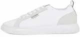 Tommy Hilfiger Sneaker con Suela Vulcanizada Hombre Light Knit Seasonal Elegante, Blanco (White), 43