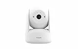 D-Link DCS-6501LH, Cámara WiFi Seguridad hogar, 2K 1296p, Lente motorizada 340°, visión Nocturna, detección Sonido/Movimiento, gestión remota Desde App, grabación en Nube/SD, Audio Dos vías, Alexa