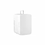 YASHE Mininevera de 10 litros/12 latas, nevera pequeña para dormitorio, enfriador y calentador termoeléctrico para cuidado de la piel, bebidas, oficina, dormitorio, coche, Whitede