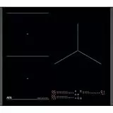 AEG TI63IQ3BFB Placa de Inducción, 60 cm, 3 Zonas de Cocción, SenseBoil & SenseFry, FlexiPuente, Sistema Sistema Hob2Hood, Función PowerBoost y Pausa, Controles Deslizantes Independientes, Negro