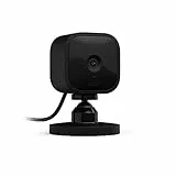 Blink Mini | Cámara de seguridad inteligente compacta, interior, cableada, vídeo HD 1080p, detección de movimiento, audio bidireccional, fácil de configurar, compatible con Alexa | 1 cámara (negro)