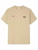 Springfield Paddle SS Graphic T-Shirt. 100% BCI Cotton Camiseta De Algodón, Beige, S Hombre