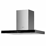 Cata Campana Decorativa Pared Legend 9000 XGBK con Panel de Control Táctil 9 Niveles de Extracción Motor Brushless Extra Silencioso Iluminación LED Clase A++ Ancho 69,5 cm Color Inox