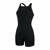 Speedo Women's Eco Endurance+ Legsuit Swimsuit| Chlorine Resistant | Recycled Fabric | Swim Fitness | Training | Holiday, Black, 38