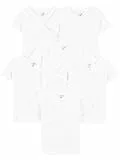 Simple Joys by Carter's Side-Snap Short-Sleeve Shirt Camisa, Blanco, Prematuro (Pack de 6) para Bebés