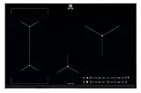 Electrolux Placa de Inducción, 80 cm, 4 Zonas de Coccion, Tecnología Hob2Hood, Función Puente, Serie 600, Color Negro