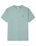Springfield Basic SS T-Shirt with Tree Embroidery Camiseta Bordada, Azul, M Hombre