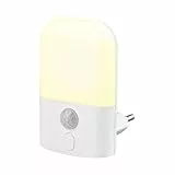 GRIFEMA GD103-1 Luz Nocturna Infantil 5 Niveles de Brillo Ajustables, Luz Nocturna con Sensor de Movimiento para Habitación de Niños, Baño, Pasillo, Cocina, Escaleras, 2700K Blanco Cálido