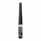 Rimmel London Glam'eyes, Delineador de oyos líquido tono 001 Black Glamour, 3.5 ml