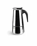 IBILI - Cafetera express Moka, 6 tazas, 280 ml, Acero Inoxidable, Apto para inducción