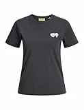 JACK & JONES Jxcarly Reg Fit SS tee Jrs, Phantom, S Mujeres