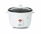 Arrocera Eléctrica MaxellPower 0,6L (3-4 Personas) – 350W – Función Cocinar y Mantener Caliente – Recipiente Antiadherente – Tapa de Vidrio – Incluye Cuchara y Vaso Medidor