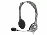 Logitech H110 Auriculares con Cable, Sonido Estéreo con Micrófono Giratorio, Dos Clavijas de Conexión Jack 3,5mm, PC/Mac/Portátil , Negro