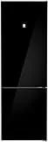 Balay Frigorífico Combi, 203 cm., No-Frost, ExtraFresco, Botellero Cromado, Luz LED, Acabado en Cristal, Negro, 3KFC879NI.