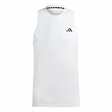 adidas Hombre Train Essentials Feelready Training Sleeveless tee, White/Black, L