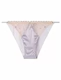 women'secret Braguita clásica Tul floreales Brief, Lavanda Claro, S para Mujer