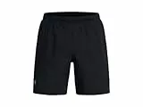 Under Armour UA Launch 7'' Short Pantalones cortos deportivos con interior transpirable para hombre, shorts deportivos muy ligeros, color negro/negro/reflectante