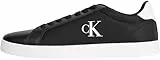 Calvin Klein Jeans Sneaker con Suela Cupsole para Hombre con Logo Tipo, Negro (CK Black/Bright White), 43