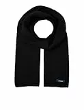 JACK & JONES Jacdna Knit Scarf Noos, Bufanda Hombre, Negro (Black), Talla única