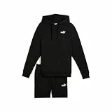 PUMA Short Hooded Relaxed Sweat Suit 7' TR op, Trajes de punto Mujer, PUMA Black,