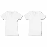 Abanderado Camiseta Interior Junior Algodón 100%, Manga Corta, para niños, Blanco, 6 años (Paquete de 2)