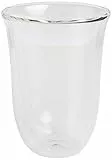 De'Longhi Juego de 2 vasos premium para café latte macchiato, apto para lavavajillas, pared doble vidrio templado, transparente, 220 ml