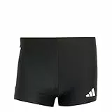 adidas Hombre 3 Stripes Swim Boxers, Black/White, L