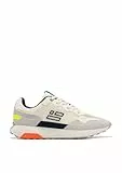 D.Franklin Zapatillas Deportivas Hombre Active Flag Patch Blancas - Zapatillas de Vestir para Hombre - Moda Casual - Talla (45) - Modelo Active-Flag-Patch