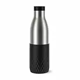Botella TEFAL BLUDROP 0,7L: Acero Inoxidable Reutilizable, Funda de Silicona Ergonómica, Sistema Quick Press, Apta para Lavavajillas, Hermética. Mantiene Bebidas Calientes 12h y Frías 24h - N3111110