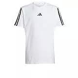 adidas Unisex niños Essentials 3 Stripes T-Shirt, White/Black, 11-12 Years