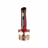 Russell Hobbs Batidora de Mano 3 en 1, Picadora eléctrica, 3 accesorios para papilla, batidos y cremas, 2 velocidades y Pulse, acero inoxidable, sin BPA, Desire Matte Charcoal 27140-56