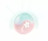 Infantino Luz Calmante y Proyector, Luz Nocturna con Clip para Cuna con Diseño Grow-with-Me, Proyector de Noche Estrellada y Luz de Mesa con Melodías y Sensores de Sonido Incorporados, Rosa