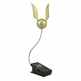Luz de Lectura Snitch Dorada con Clip - Lámpara Oficial Harry Potter, Clip para Libros, A Pilas