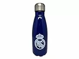 CYP Brands Real Madrid- Botella de agua de acero, Bidón, Cantimplora, Cierre Hermético, 550 ml, Color azul, Producto Oficial