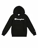 Champion Legacy Boy - Big Logo Hoodie, Sudadera con Capucha Niños, Black (KK001),