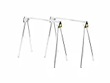 STANLEY STST81337-1 - Caballete metálico, 2 piezas, Capacidad de carga 340 kg, Patas plegables, Almacenamiento compacto y facilidad de transporte