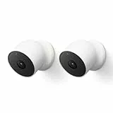 Google Nest CAM - Cámara de vigilancia Inteligente para Interior y Exterior, 1080p, G3AL9, Snow, 2 Unidades (1 Unidad)