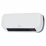 ARDES AR4W04P PARETO WEEK 2 Termoventilador Cerámico de Pared 2000W A Prueba de Agua, Termoventilador de Baño Programable Temporizador 12h, Panel Cerámico Blanco Smart con Magic Display Digital LED
