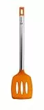 BRA Efficient Espátula de Cocina, Acero INOX, Nailon y Silicona, Naranja, 36.5 cm