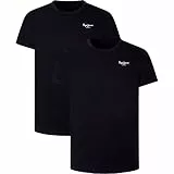 Pepe Jeans Pepe Tshirt 2P Underwear, Negro (Black), M (Pack de 2) para Hombre