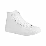 Elara Zapatillas de Deporte Unisex Zapatos Deportivos High Top Chunkyrayan 014 Schuhe 3600-3601-AllWhite-42