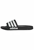 adidas Adilette Shower Stripes, Chanclas Hombre, Core Black Footwear White 01, 42 EU