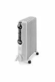De'Longhi TRRS 0920 Calefactor, Radiador, Interior, Giratorio, ajustes de termostato, 9 elementos, 2000 W, 900 W, Gris