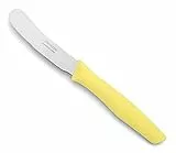 Arcos Nova - Cuchillo Mantequilla - Acero Inoxidable de 70 mm - Mango Polipropileno Amarillo