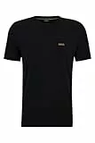 BOSS Camiseta para Hombre de Corte Regular de algodón elástico con Logotipo en Contraste, Black2., XXL